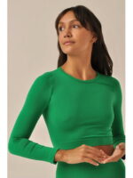 MY Топ женский CROP TOP MANICA LUNGA (1/72) tea (зеленый чай)