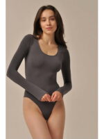 MY Боди женское BODY MANICA LUNGA (1/47) (графит)