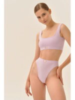 MY Трусы стринги высокие жен. хлопок йогурт (лиловый)