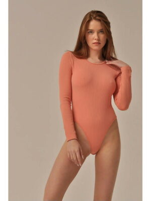 MY Боди MANICA LUNGA RIB (1/40) (корал)