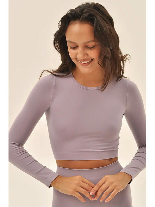 MY Топ женский CROP TOP MANICA LUNGA (1/72) (шторм) — изображение 3