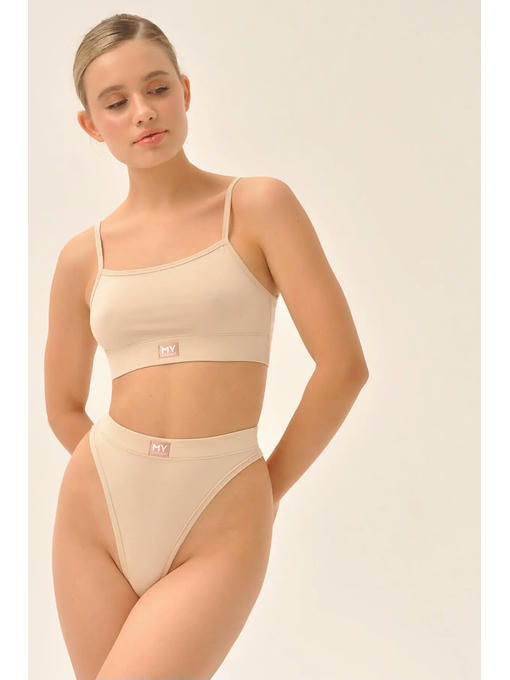 MY Топ на тонких бретелях жен. хлопок DT200 (крем (телесный)