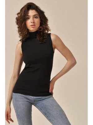 MY Топ женский TOP SLEEVELESS LONG RIB (1/70) (черный)