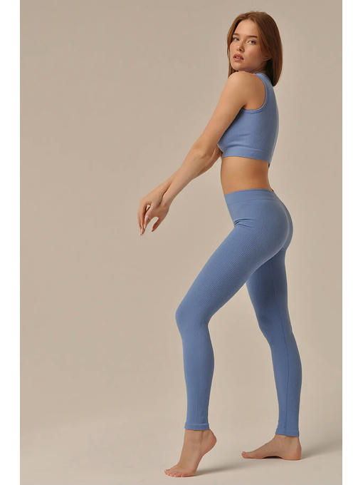 MY Леггинсы LEGGINGS RIB (1/60) berry (голубой) — изображение 4
