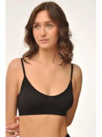 MY Топ женский TOP V-CUTOUT SPALA STRETTA RIB (1/100) (nero (черный)