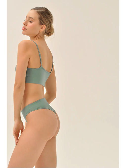 MY Топ на тонких бретелях жен. хлопок DT200 (эвкалипт (зеленый) — изображение 3