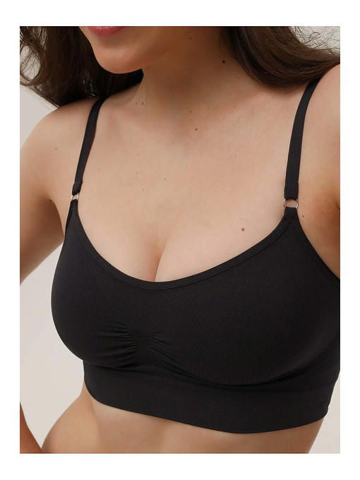 MY Топ женский TOP SHAPER SPALLA STRETTA (черный) — изображение 2