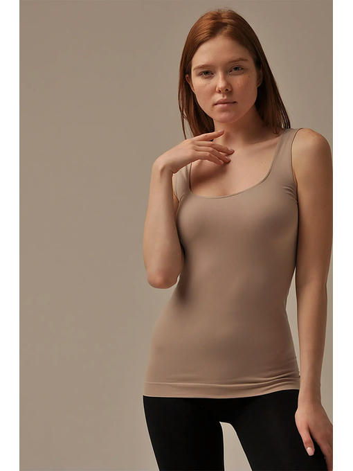 MY Майка женская CANOTTA SPALLA LARGA (1/50) (льняной)