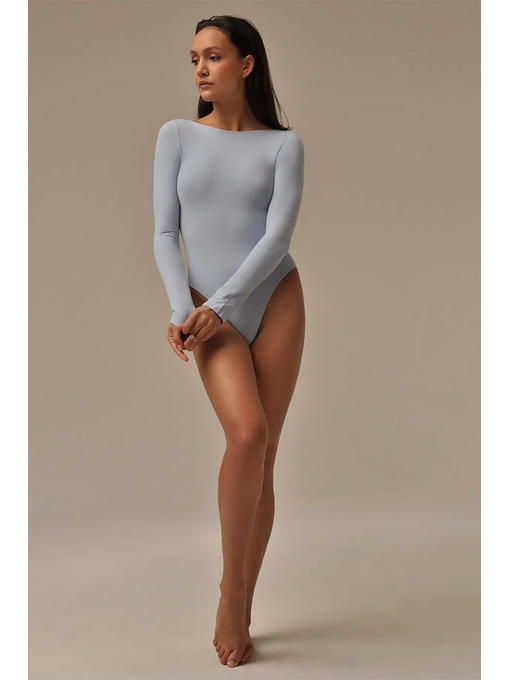 MY Боди женское BODY SCOLLATURA SUL RETRO (1/47) (небесный)