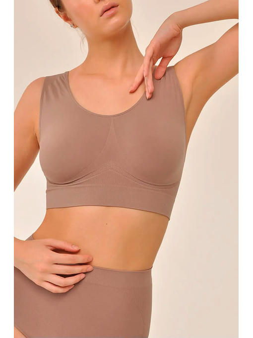 MY Топ женский TOP SHAPER SPALLA LARGA (1/50) (шоколад)