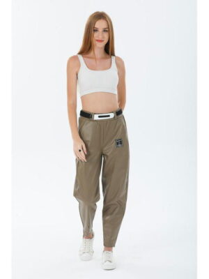 Брюки кожа Caramel