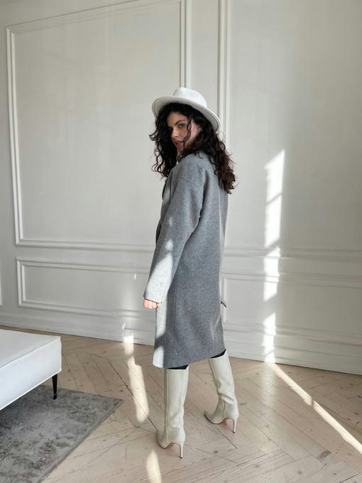 Мемфис классик кашемир меланж на трикотаже пальто — изображение 2