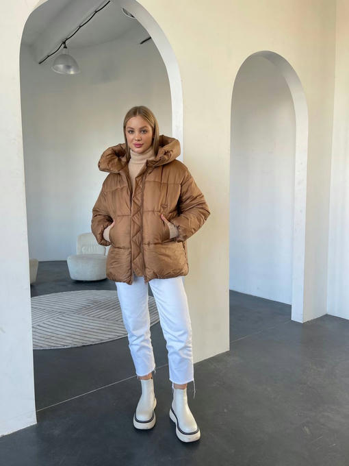 Овертайм плащевка сире пуховик — изображение 2