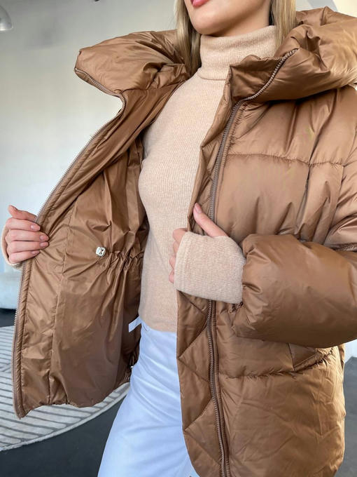 Овертайм плащевка сире пуховик — изображение 6