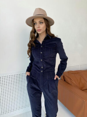 Комбинезон из гладкого микровельвета