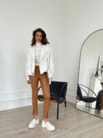 Леггинсы люкс экокожа на замше