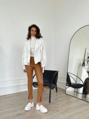 Леггинсы люкс экокожа на замше