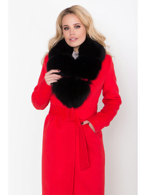 Зимнее пальто с меховым воротником — изображение 9