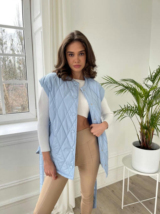 Эфир плащевка стеганная ромб жилет — изображение 3