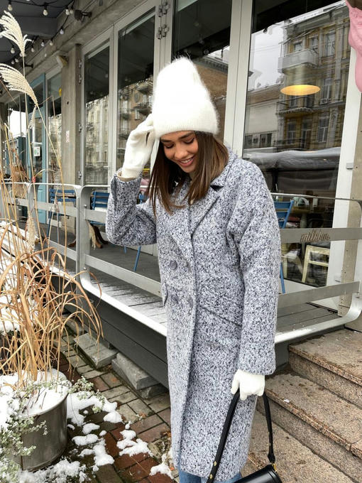 Мемфис классик шерсть букле крупное утепленное пальто