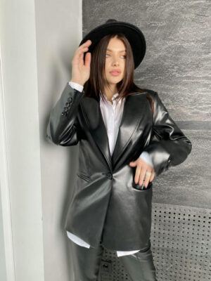 Жакет из экокожи