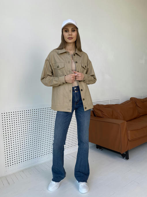 Реплей коттон плотный однотонный не стрейч жакет — изображение 2