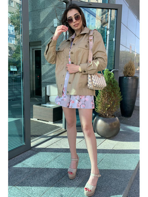 Реплей коттон плотный однотонный не стрейч жакет — изображение 5