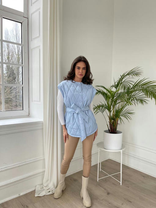 Эфир плащевка стеганная ромб жилет — изображение 2