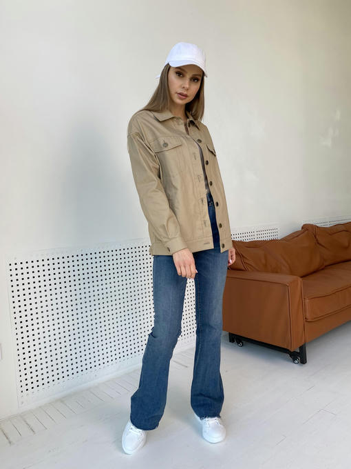 Реплей коттон плотный однотонный не стрейч жакет — изображение 6