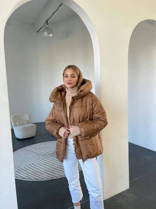 Овертайм плащевка сире пуховик — изображение 5