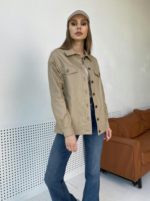 Реплей коттон плотный однотонный не стрейч жакет — изображение 7