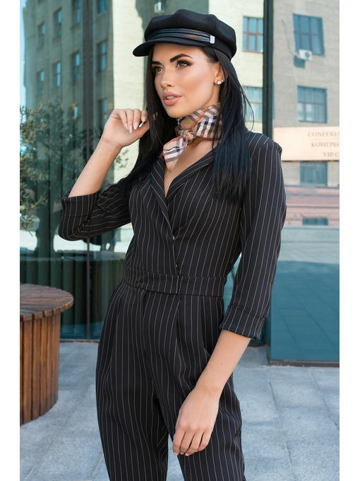 Комбинезон в полоску из костюмной ткани — изображение 2
