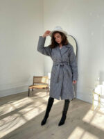 Куртка хаски плащевка сире стеганная ромб