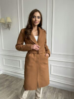 Зимнее пальто из гладкого кашемира