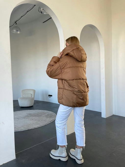 Овертайм плащевка сире пуховик — изображение 10