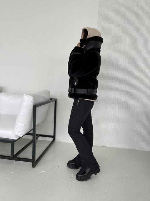 Куртка экокожа кролик мех зима — изображение 12