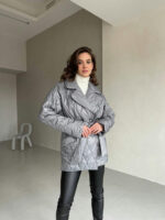 Норд all плащевка сире стеганная куртка