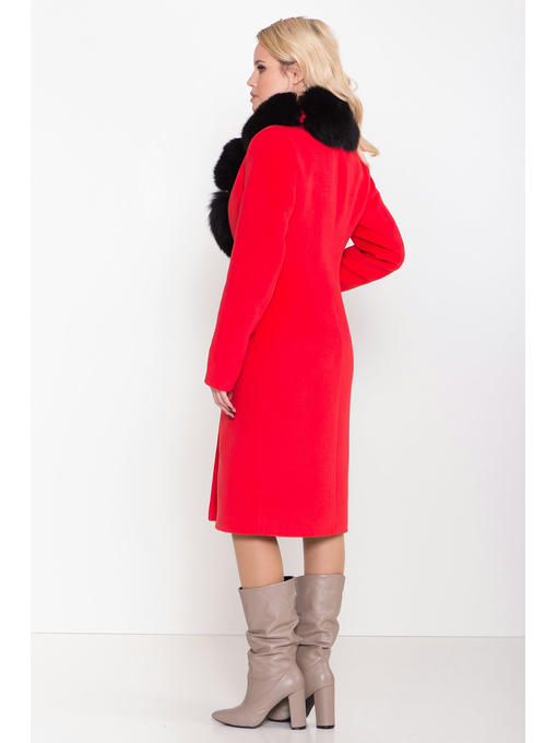 Зимнее пальто с меховым воротником — изображение 7