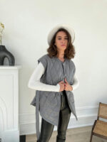 Эфир плащевка сире стеганная ромб жилет