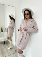 Демисезонное пальто из пальтовой ткани флеш