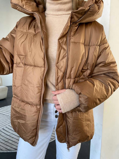 Овертайм плащевка сире пуховик — изображение 8