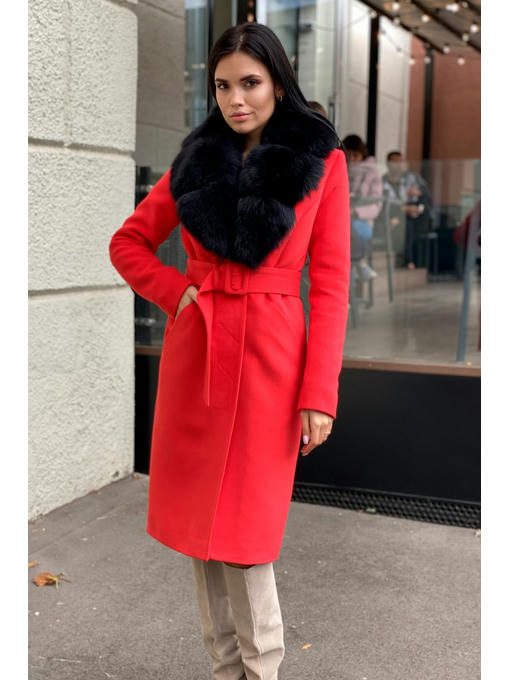 Зимнее пальто с меховым воротником — изображение 6