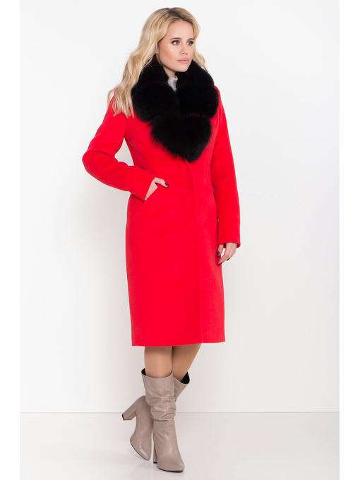 Зимнее пальто с меховым воротником — изображение 5