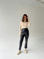 Брюки экокожа на замше