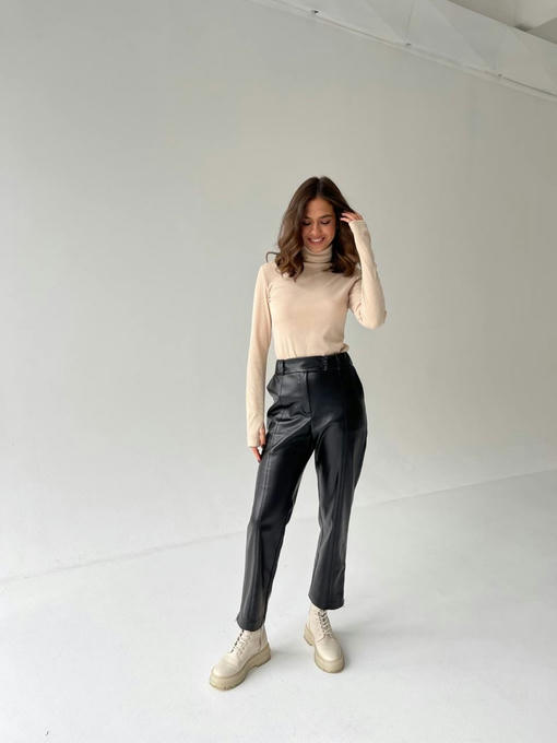 Брюки экокожа на замше