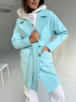 Сенсей кашемир шерсть однотонный пальто