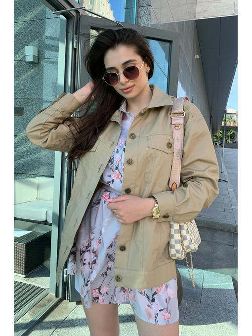 Реплей коттон плотный однотонный не стрейч жакет