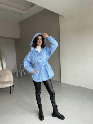 Пазл плащевка лаке стеганая ромб куртка