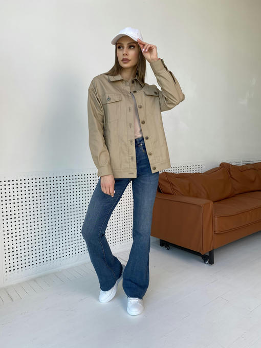 Реплей коттон плотный однотонный не стрейч жакет — изображение 8