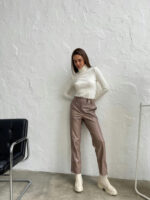 Брюки экокожа на замше